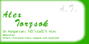 alex torzsok business card
